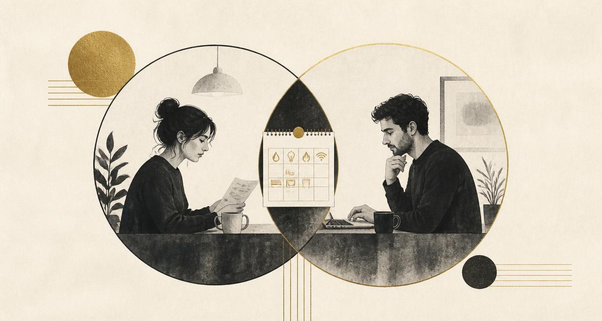 Illustration for Tracking shared bills when the money comes from two accounts